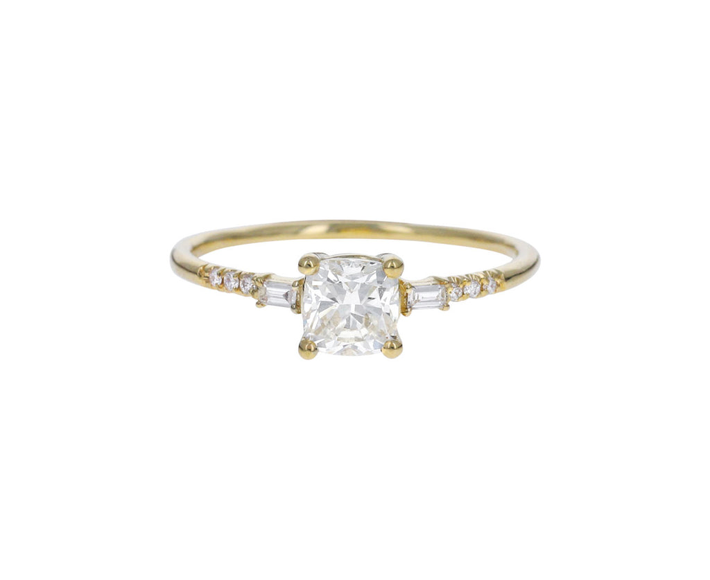 Cushion Cut Melody Diamond Ring