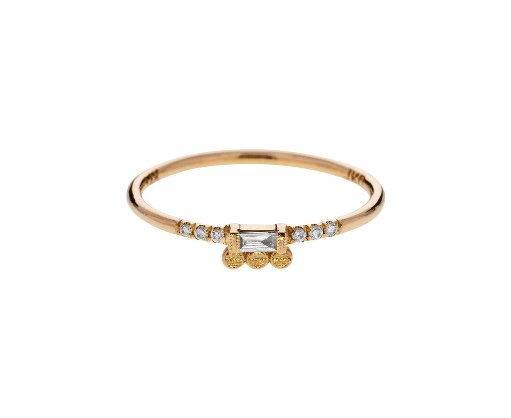 Baguette Diamond Dot Equilibrium Ring - TWISTonline 
