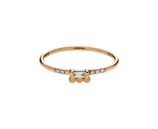 Baguette Diamond Dot Equilibrium Ring - TWISTonline 