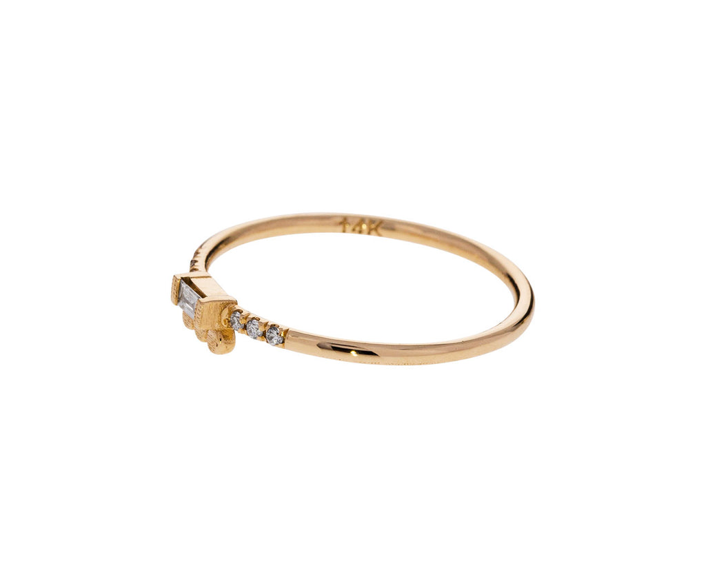 Baguette Diamond Dot Equilibrium Ring - TWISTonline 