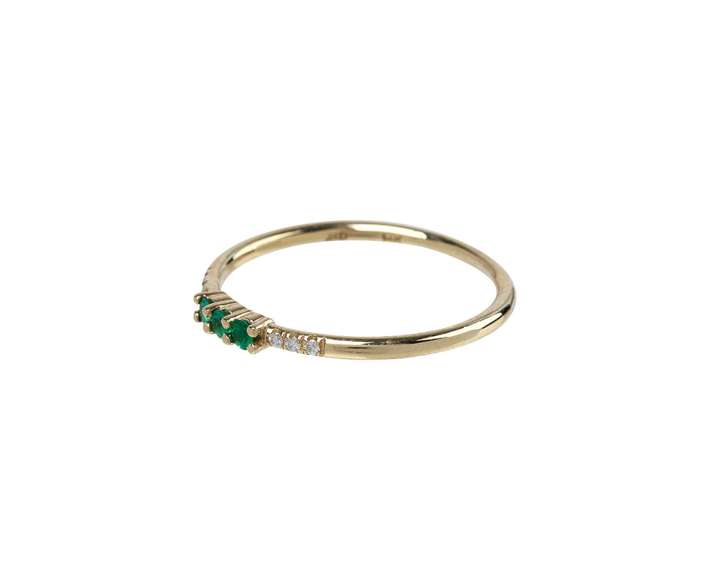 Jennie Kwon Emerald Equilibrium Ring Side View