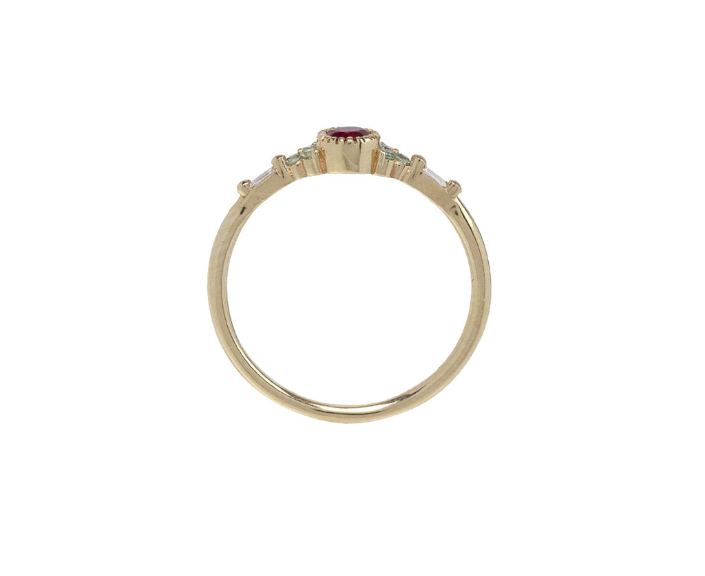 Jennie Kwon Ruby and Diamond Poeme Ring Top