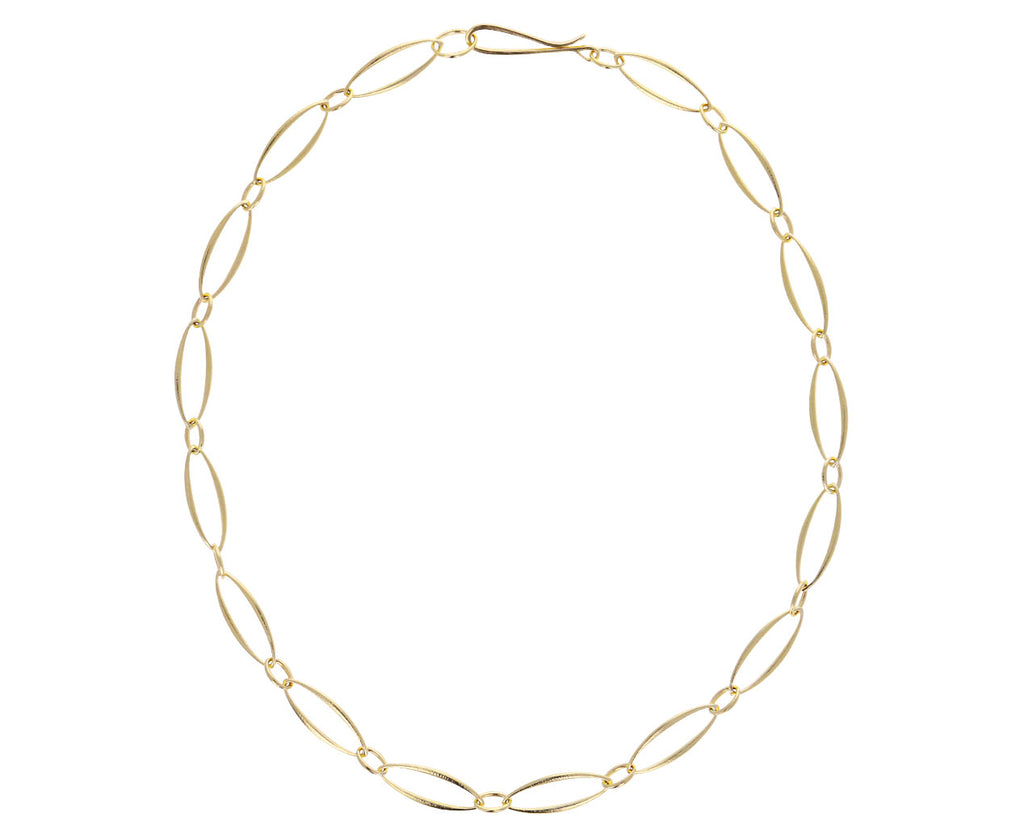 Gold Navette Link Chain Necklace