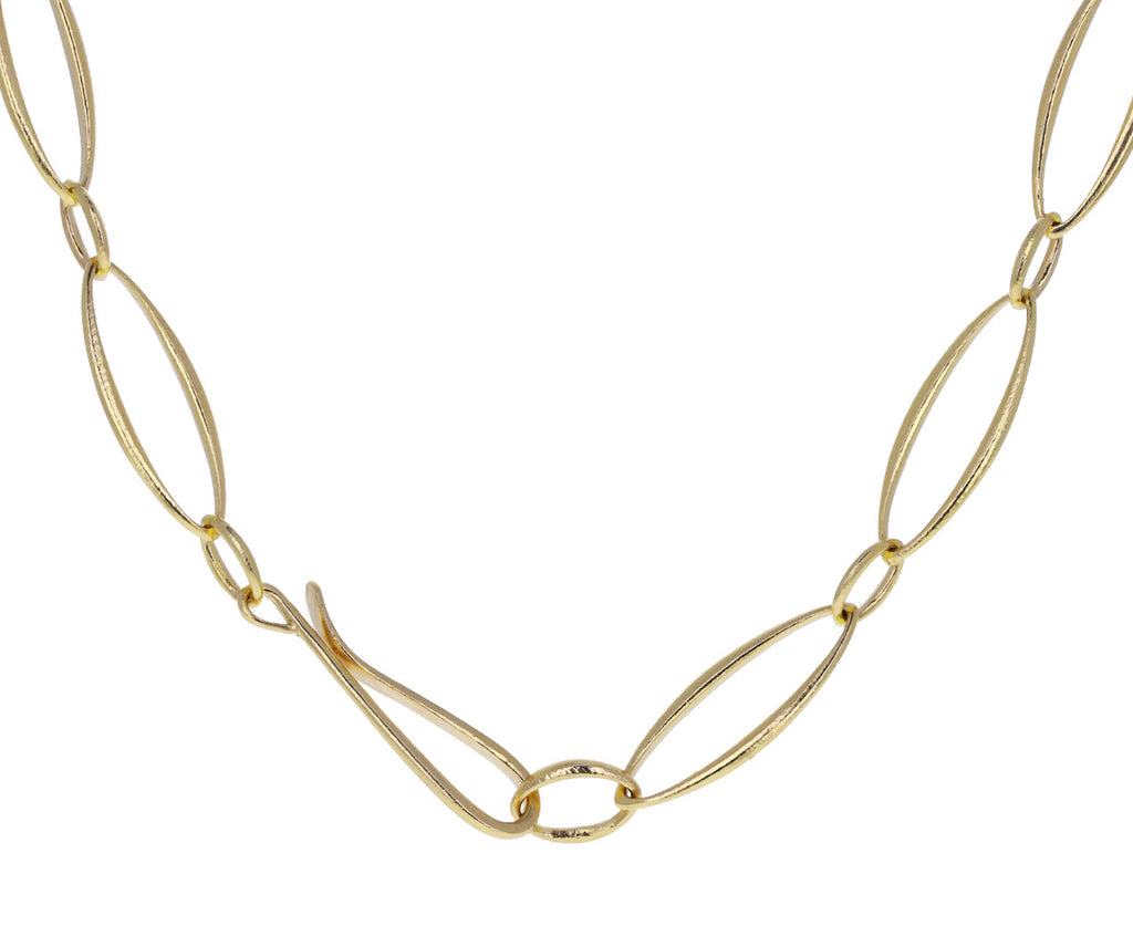 Gold Navette Link Chain Necklace