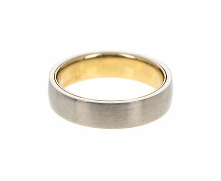 Men's White and Yellow Gold Band - TWISTonline 