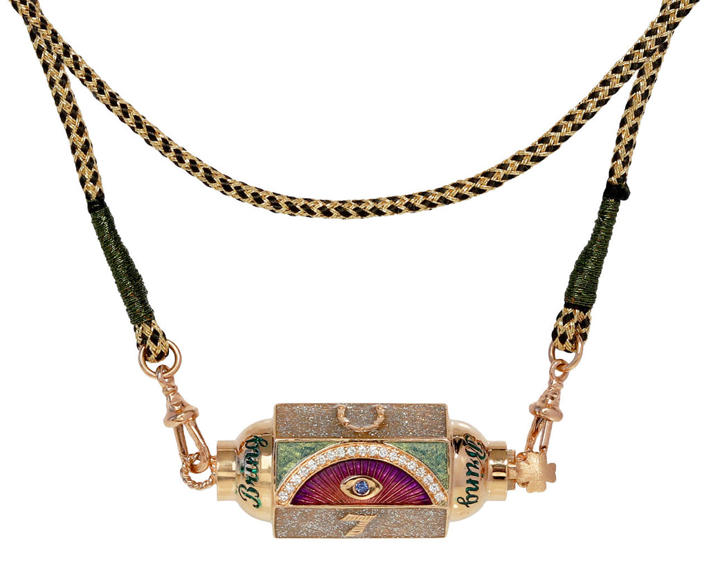 Marie Lichtenberg Jewelry Rose Gold Lucky Locket Pendant Necklace