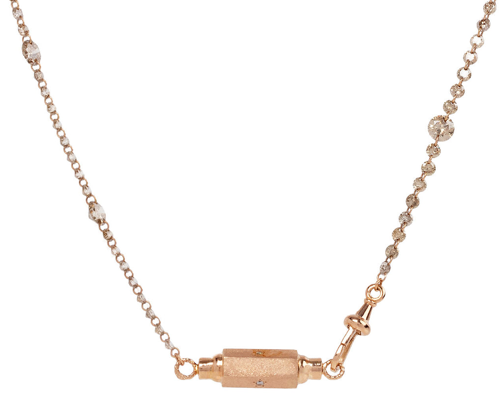 Marie Lichtenberg Long Riviere Diamant Micro Coco Locket Necklace SingleMarie Lichtenberg Long Riviere Diamant Micro Coco Locket Necklace Side