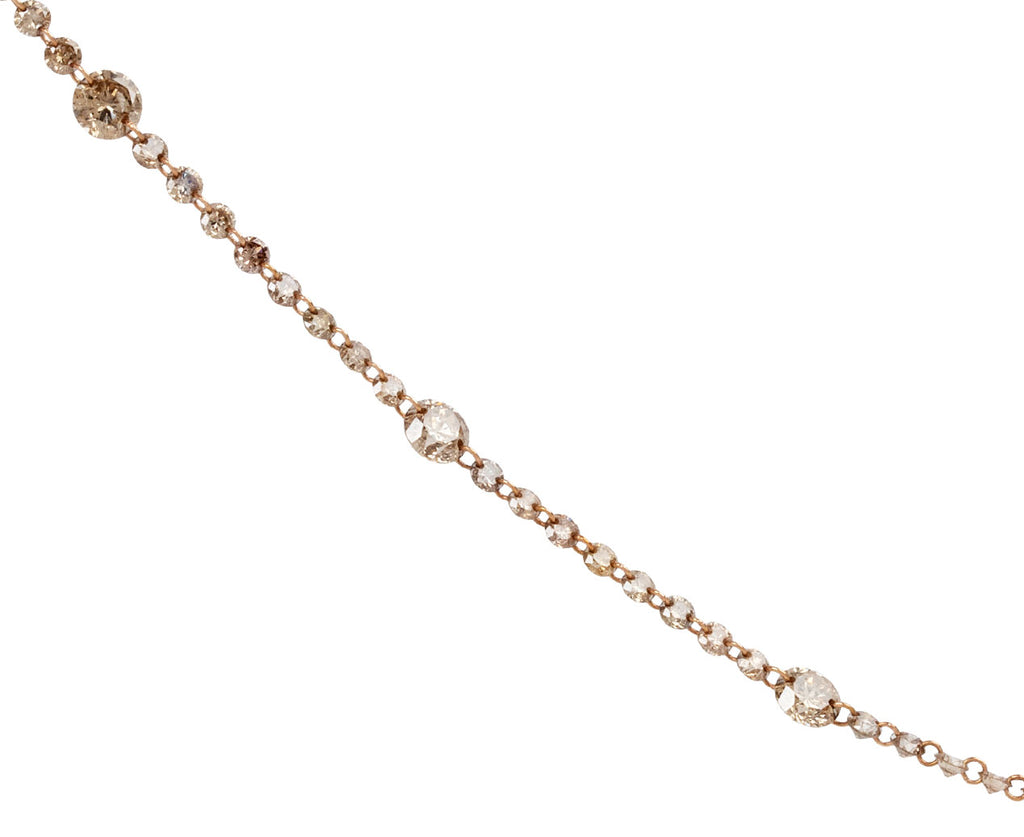 Marie Lichtenberg Long Riviere Diamant Micro Coco Locket Necklace Close Up Chain