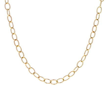 Long Micro Rosa Chain Necklace