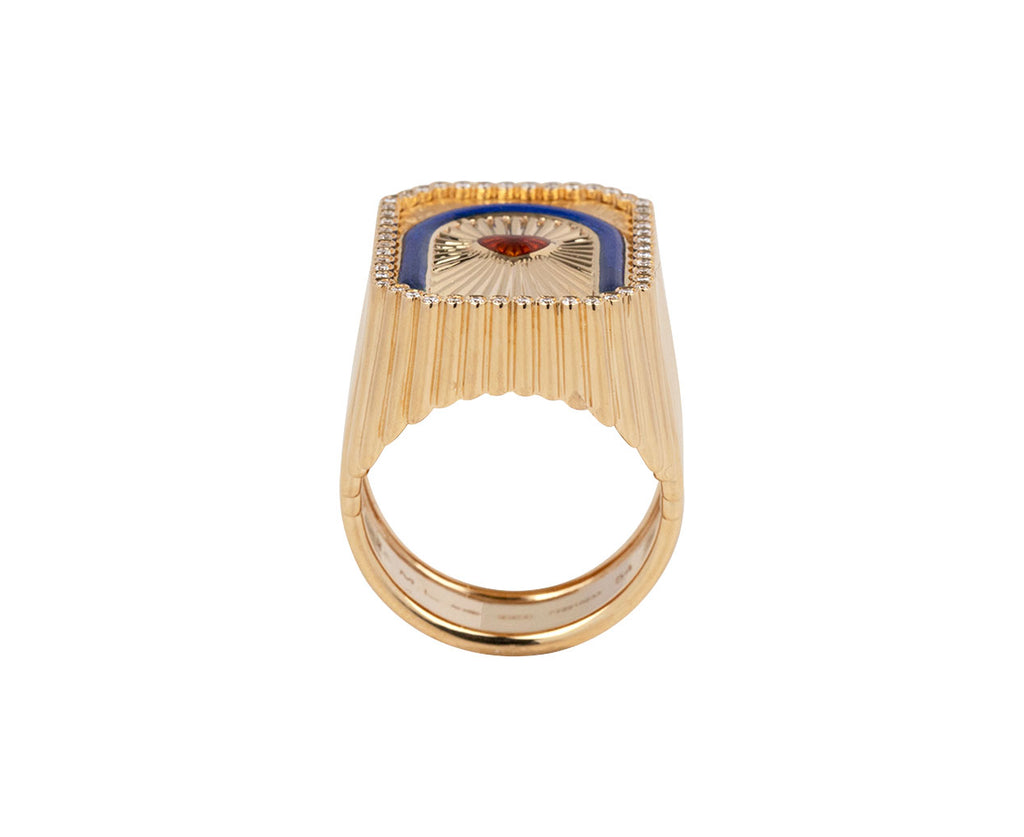 Marie Lichtenberg Diamond Heart Mini Scapular Ring Top