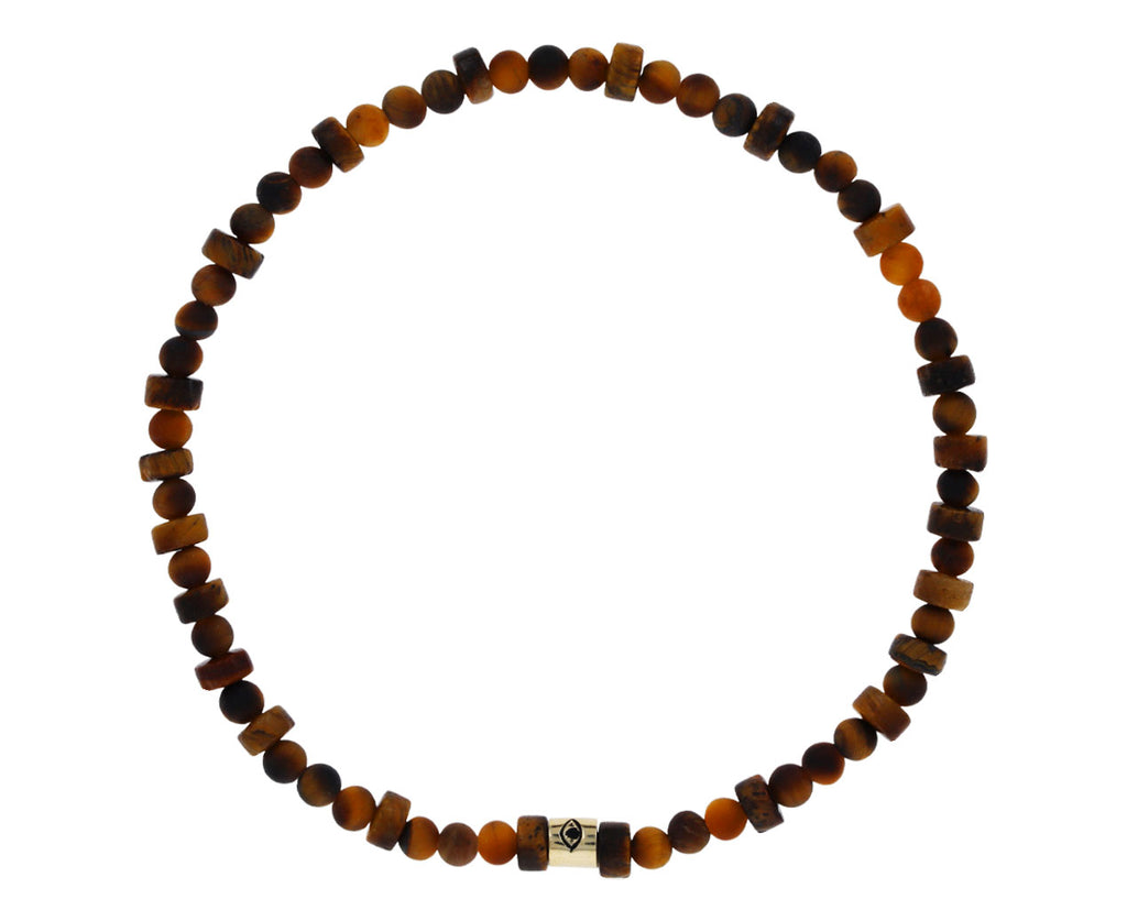 Evil Eye Tiger's Eye Bead Bracelet