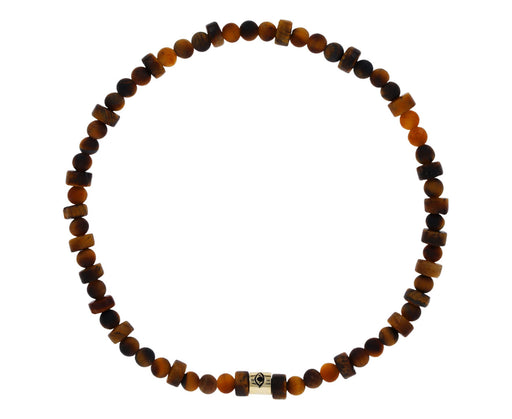 Evil Eye Tiger's Eye Bead Bracelet