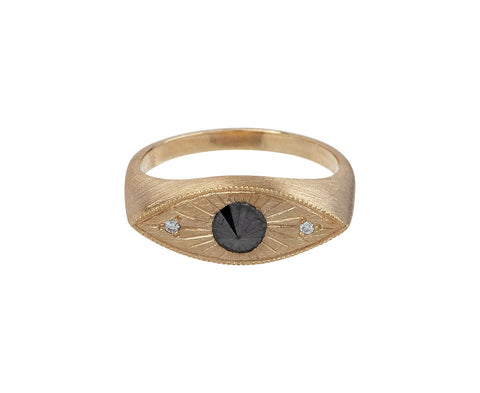 Fiat Lux Black Inverted Diamond Third Eye Ring