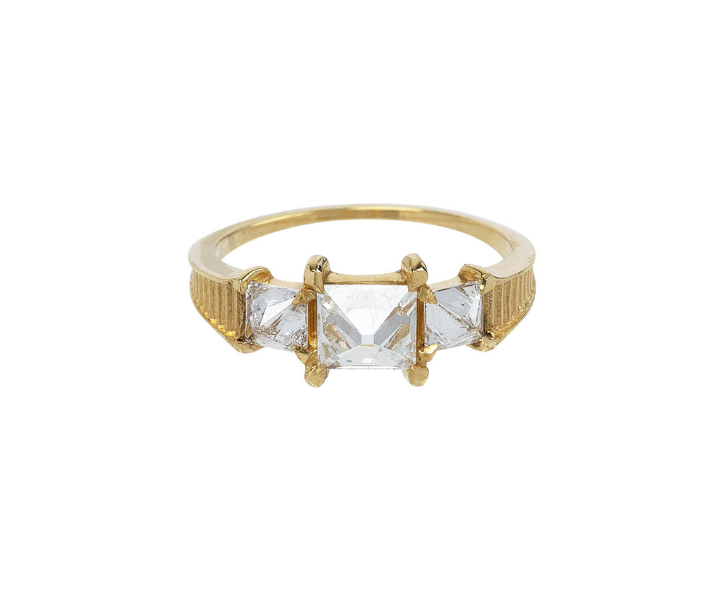 Fiat Lux Gold French Cut Antique Diamond Ring