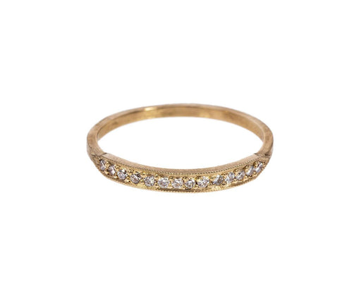 Yellow Gold and White Diamond Tuile Ring - TWISTonline 