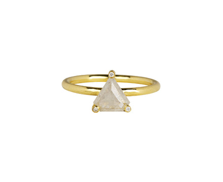 Mandrel Studio Triangular Rustic Diamond Solitaire Ring