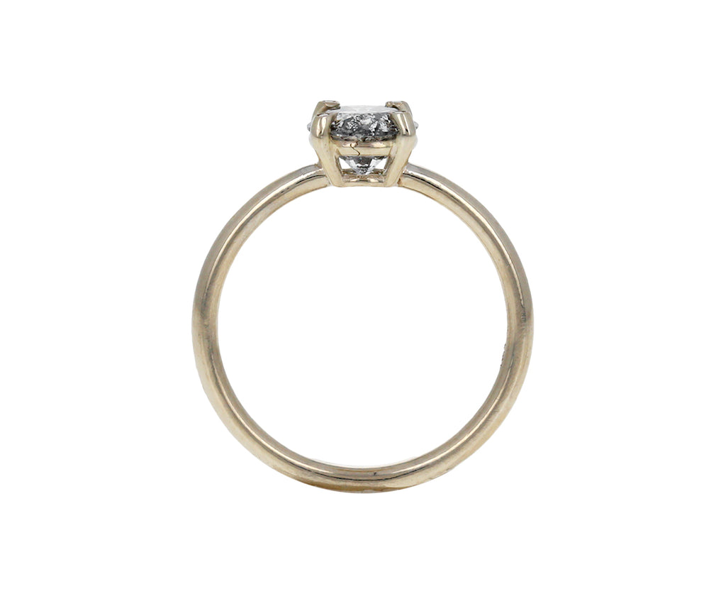 Full Cut Salt and Pepper Diamond Solitaire
