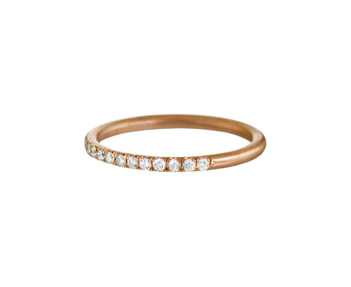 Rose Gold Half Diamond Wire Band - TWISTonline 