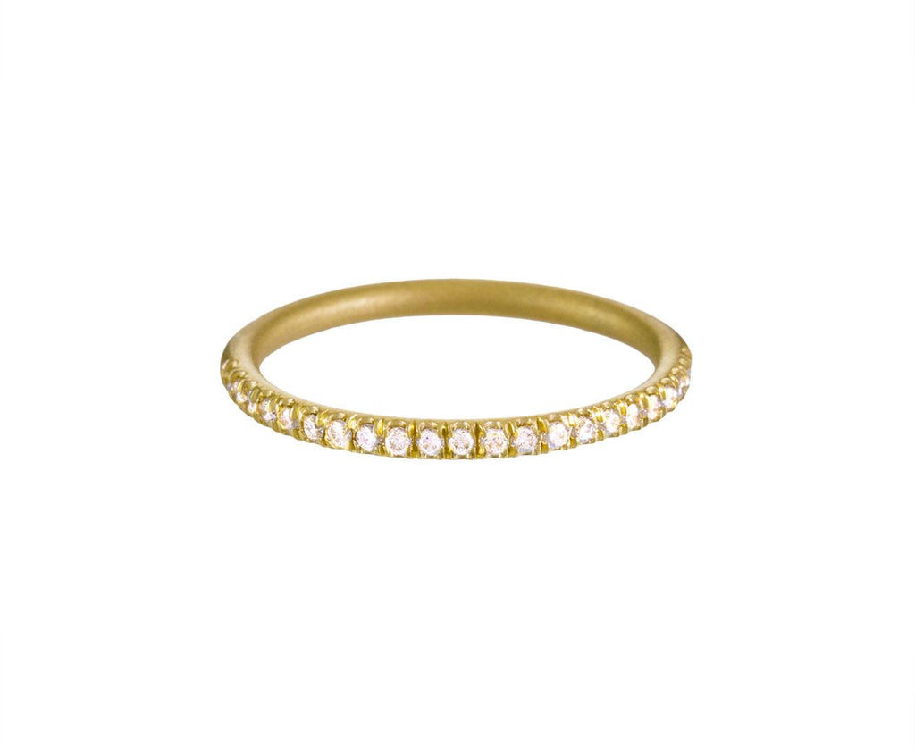 Yellow Gold Half Diamond Wire Band - TWISTonline 