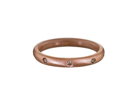 Rose Gold Champagne Diamond Band - TWISTonline 