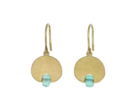 Small Emerald Lily Pad Earrings