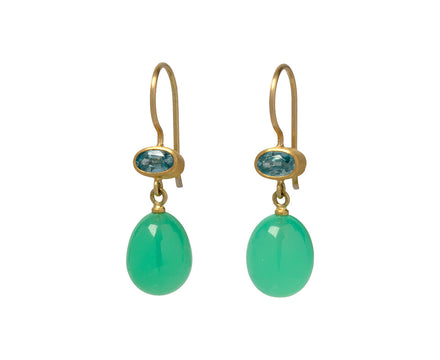 Zircon and Chrysoprase Apple and Eve Earrings