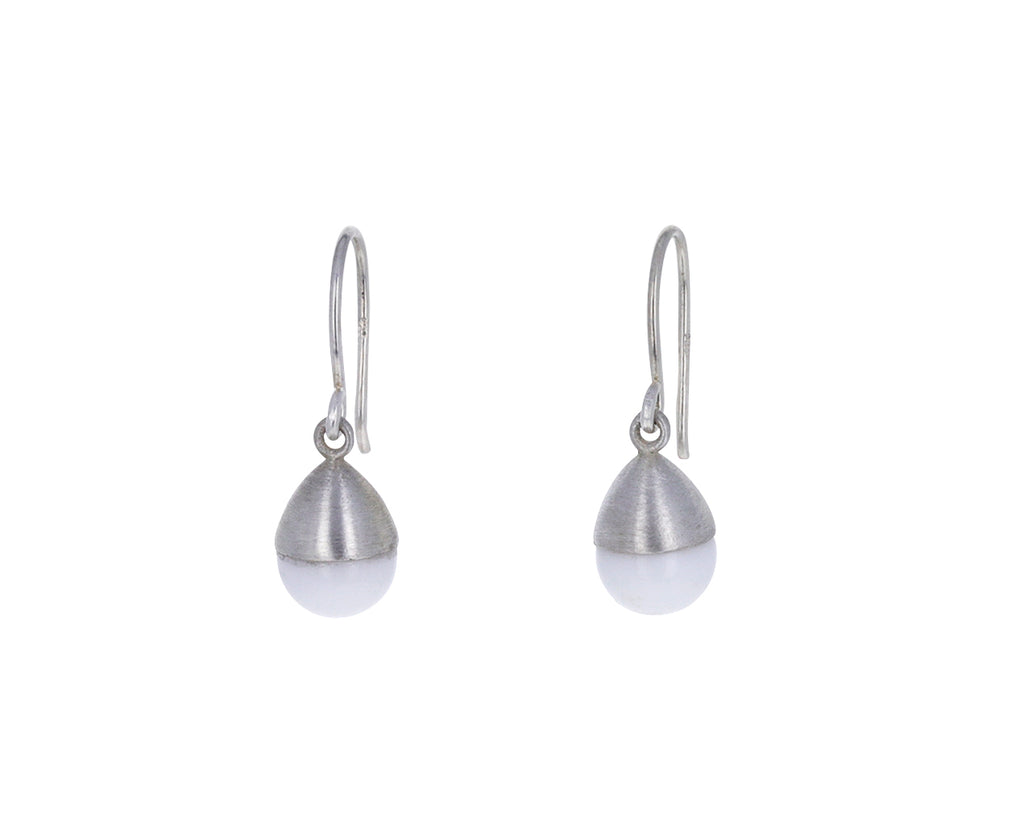 White Onyx Buoy Earrings