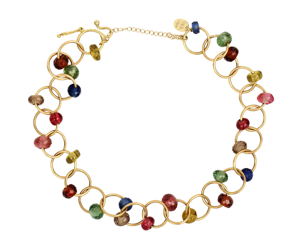 Mallary Marks Thin Multi Gem Circus Bracelet Clasp Open