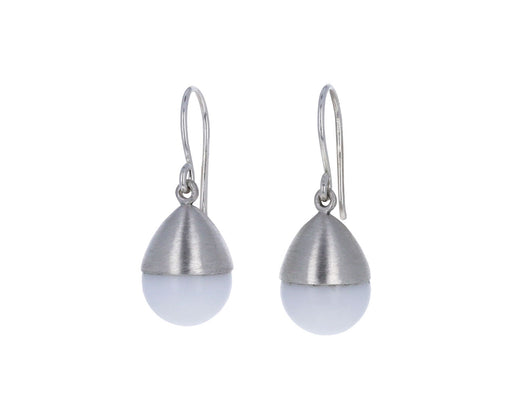 Mallary Marks White Agate Buoy Earrings
