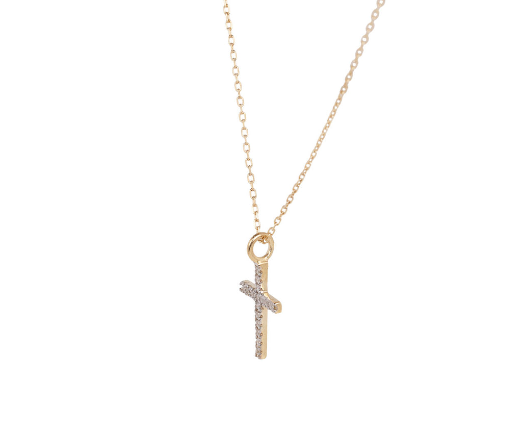 Mateo Diamond Cross Pendant Necklace Side