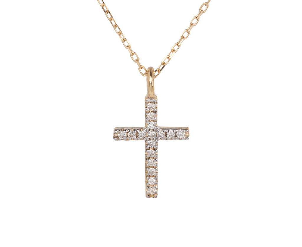 Mateo Diamond Cross Pendant Necklace Close Up
