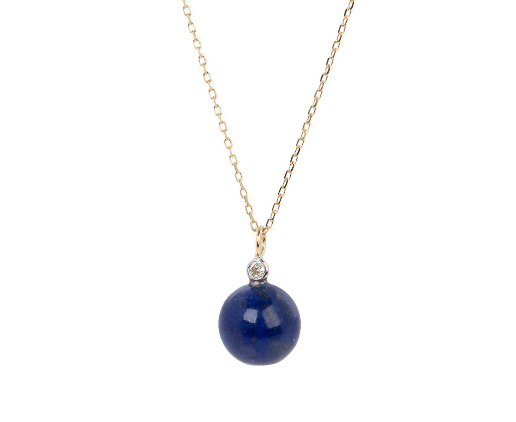 Mateo Lapis and Diamond Dot Necklace