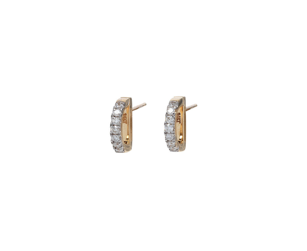 Mateo Lapis and Diamond Door Knocker Earrings Stud Only