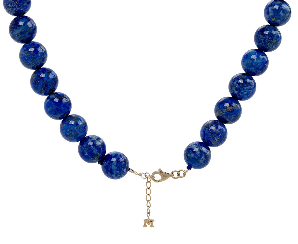 Mateo Lapis Gumball Choker Necklace Clasp Close Up