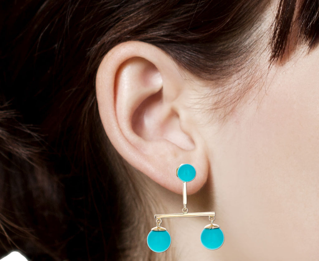 Turquoise Mobile Balance Earrings