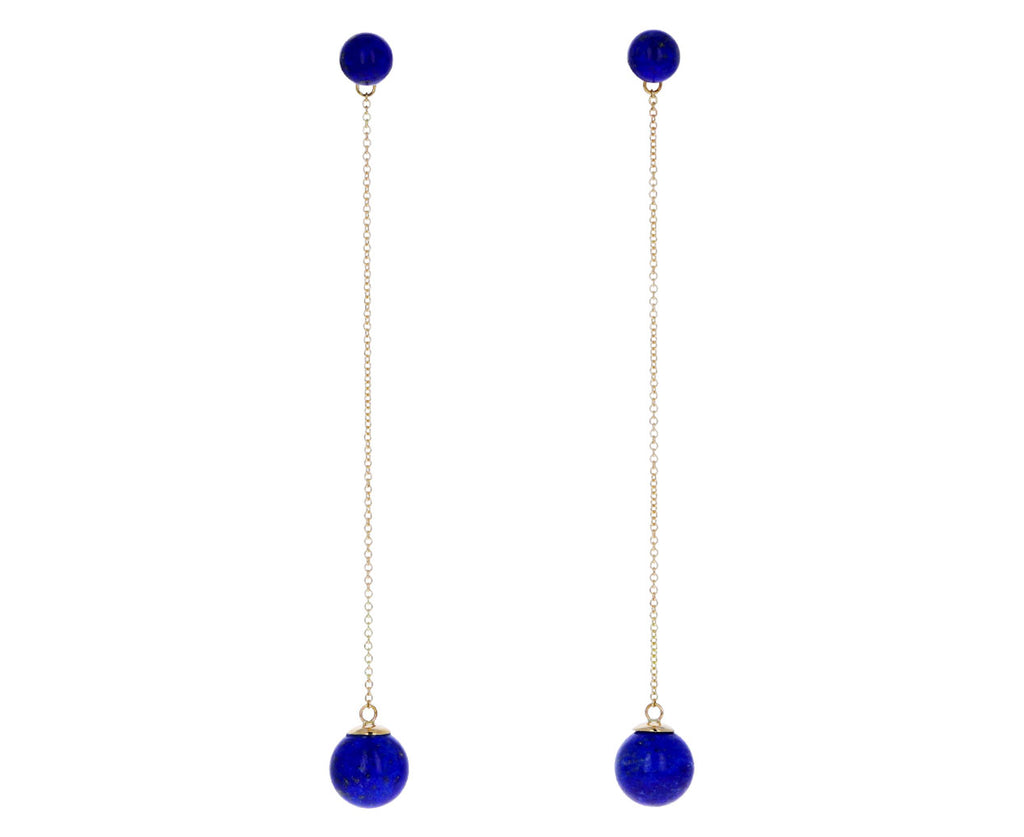 Lapis Sphere Drop Earrings