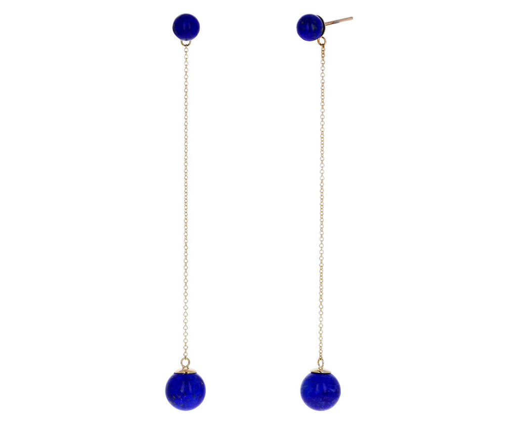 Lapis Sphere Drop Earrings