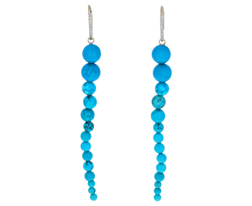 Graduated Turquoise Dangle Earrings