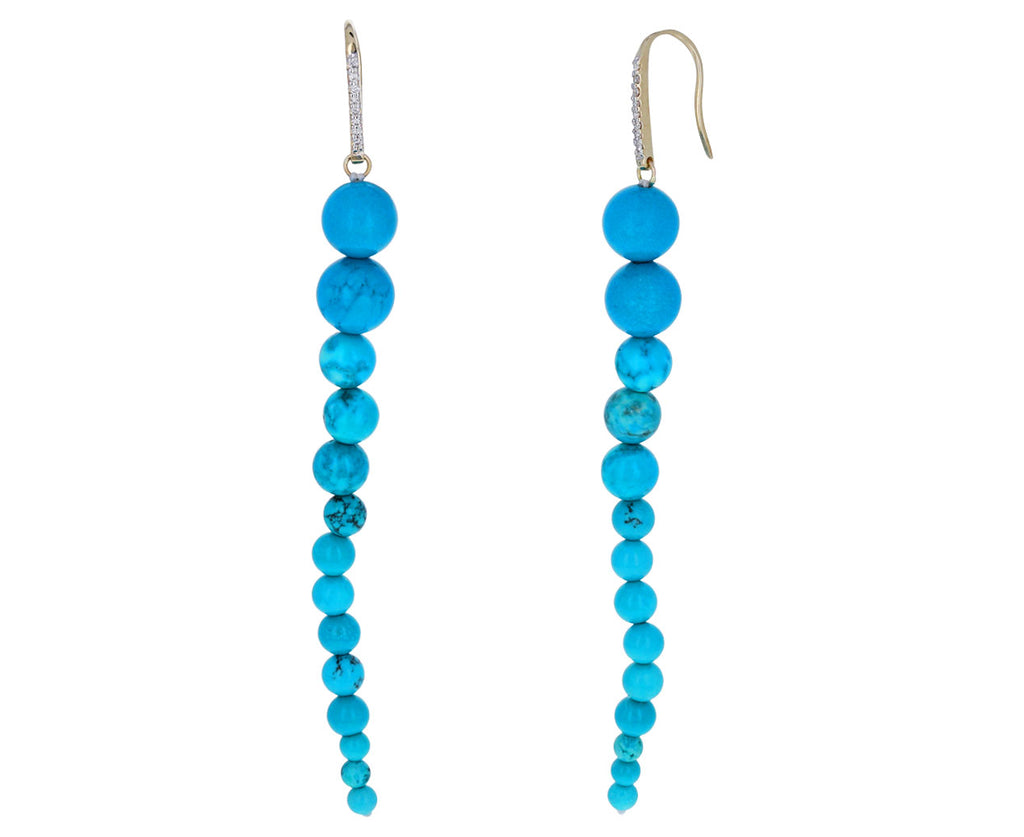 Graduated Turquoise Dangle Earrings