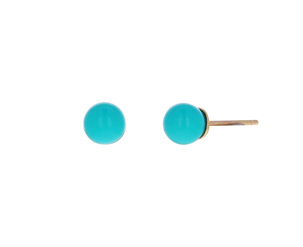 Turquoise Sphere Stud Earrings