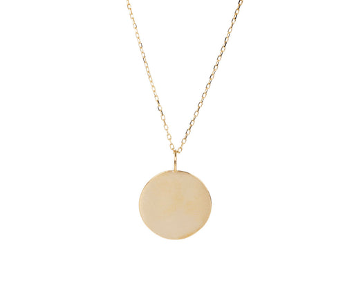 Mateo Small Gold Disk Pendant Necklace