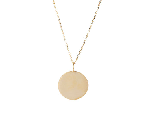 Mateo Small Gold Disk Pendant Necklace