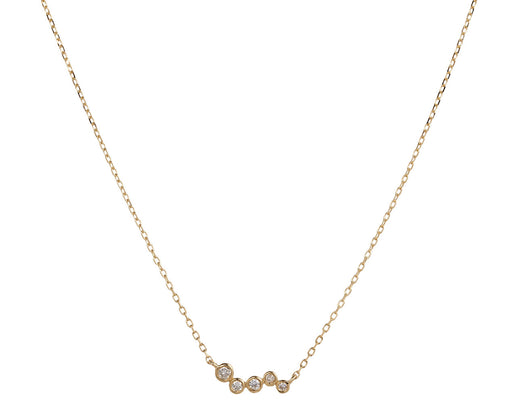 Mateo Mini Diamond Wave Pendant Necklace