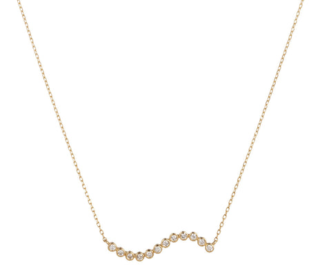 Mateo Diamond Wave Pendant Necklace