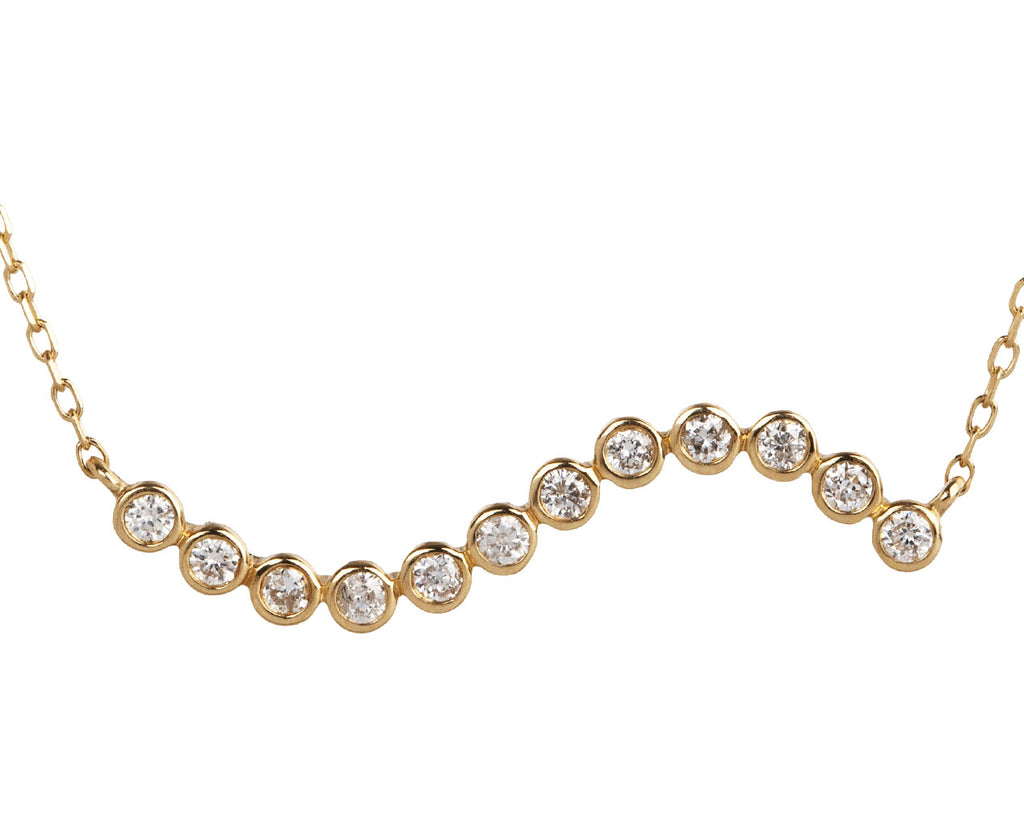 Diamond wave pendant top