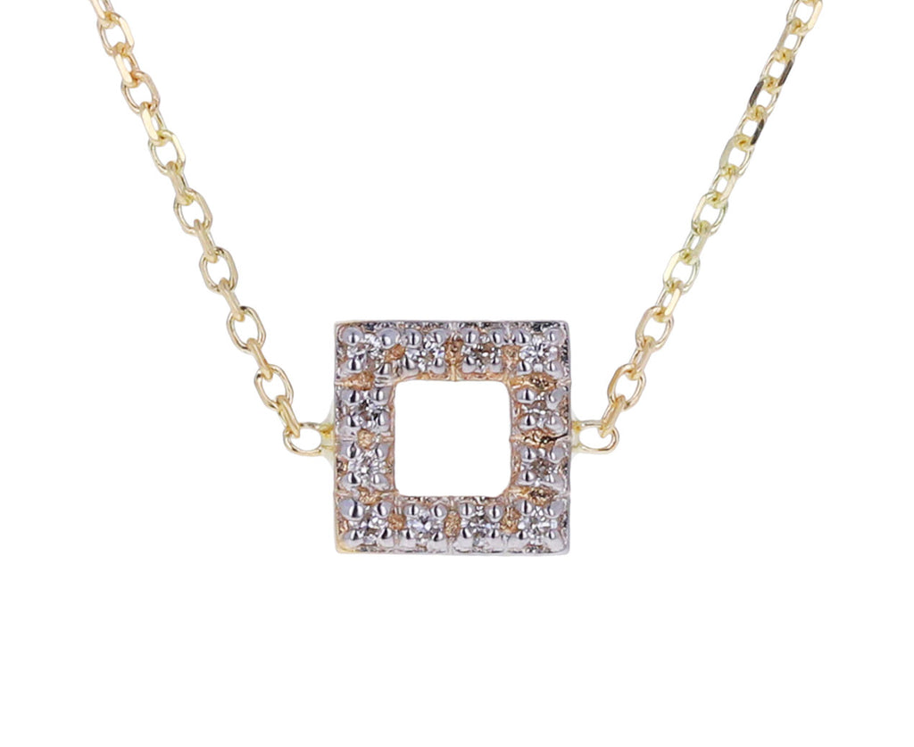 Mini Diamond Square Necklace