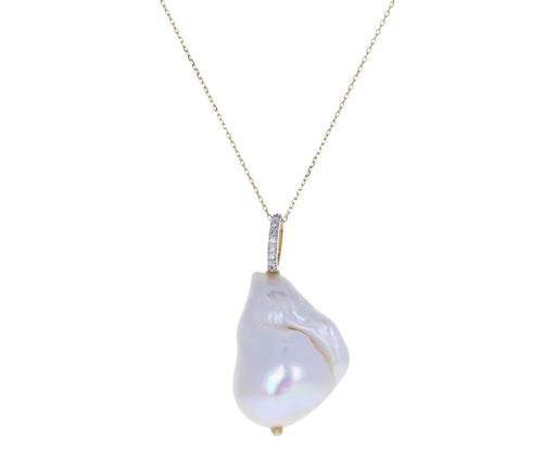 Baroque Pearl Diamond Bale Necklace