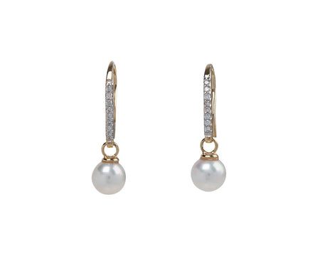 Mateo Diamond and Pearl Drop Earrings