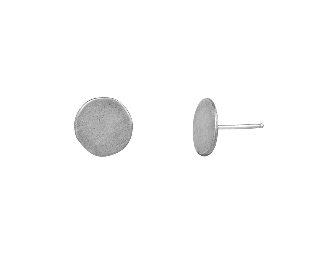 Sarah McGuire Hammered Lily Pad Earrings Side View