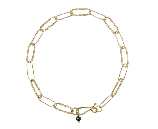 Sarah Mcguire Gold Bowline Black Diamond Chain Bracelet